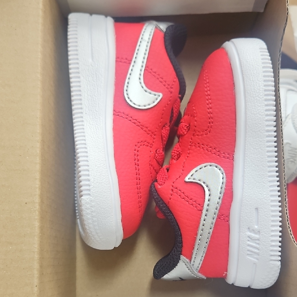 Nike Kids Red Sneakers with White Details